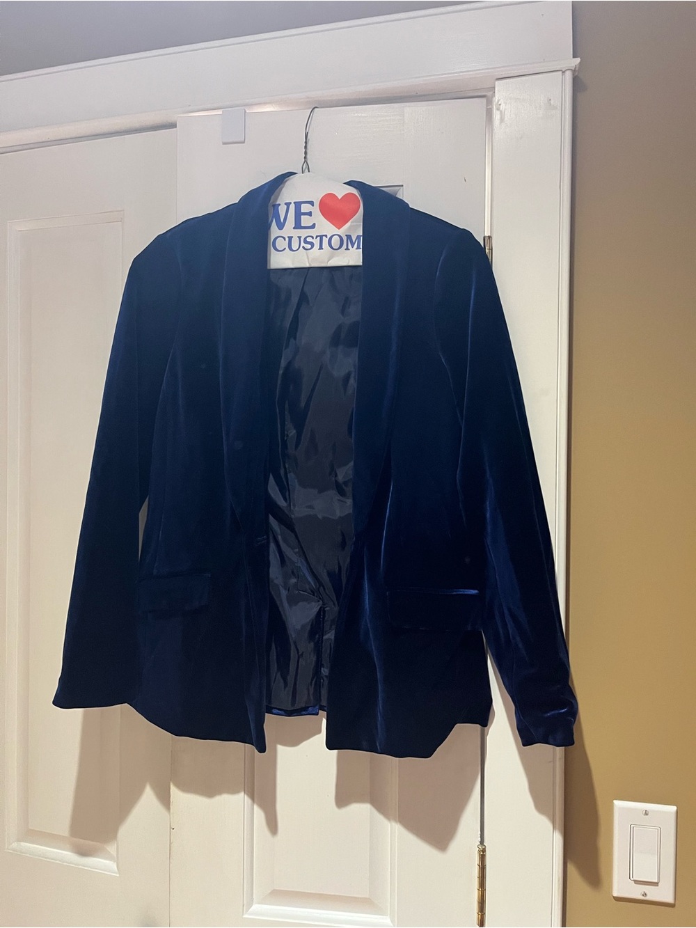 INC blue velvet blazer